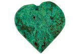 Polished Malachite & Chrysocolla Heart - Peru #250313-1